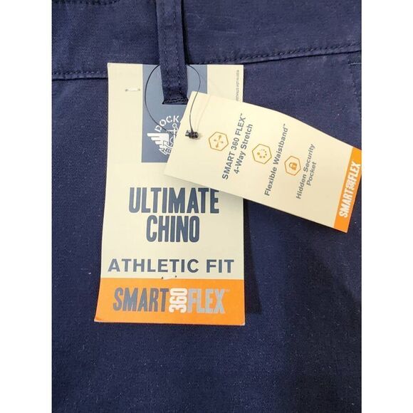 Dockers Men's Size 40x32 Navy Ultimate Chinos, Athletic Fit Stretch Straight Leg - Picture 9 of 15